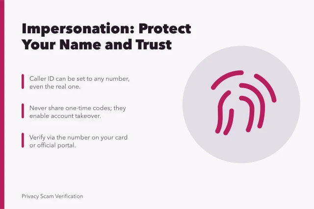 Padlock and phishing alert symbolizing impersonation protection and verification. Impersonation runs both ways: protecting your name and your trust in others