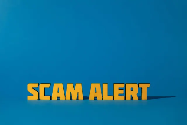 Bold yellow 'Scam Alert' text on a vivid blue surface, emphasizing warning and caution. Do these five phishing situations actually have anything in common?